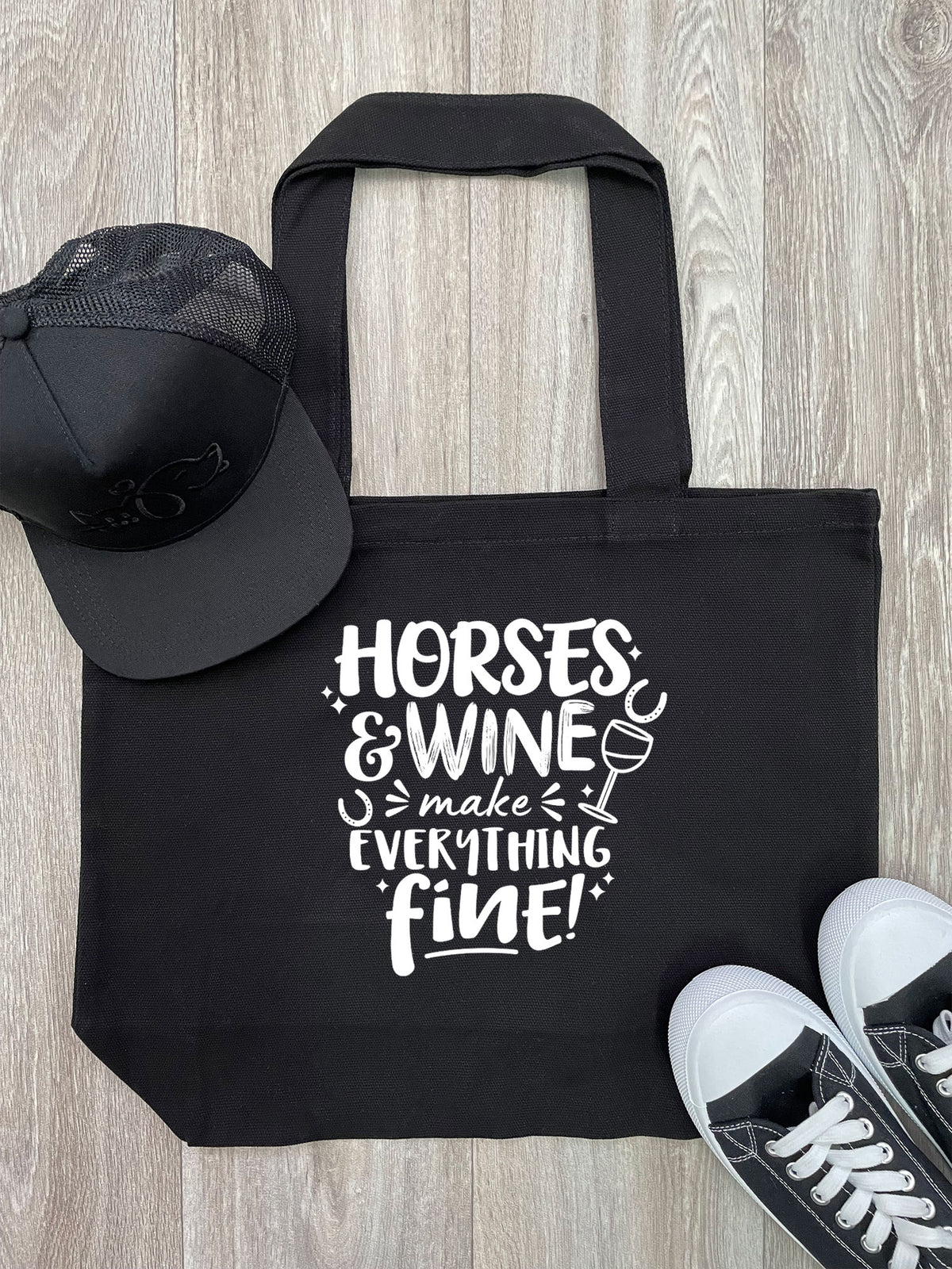 Horses &amp; Wine Make Everything Fine Stella Tote Bag