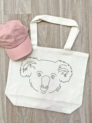 Koala Cotton Canvas Shoulder Tote Bag