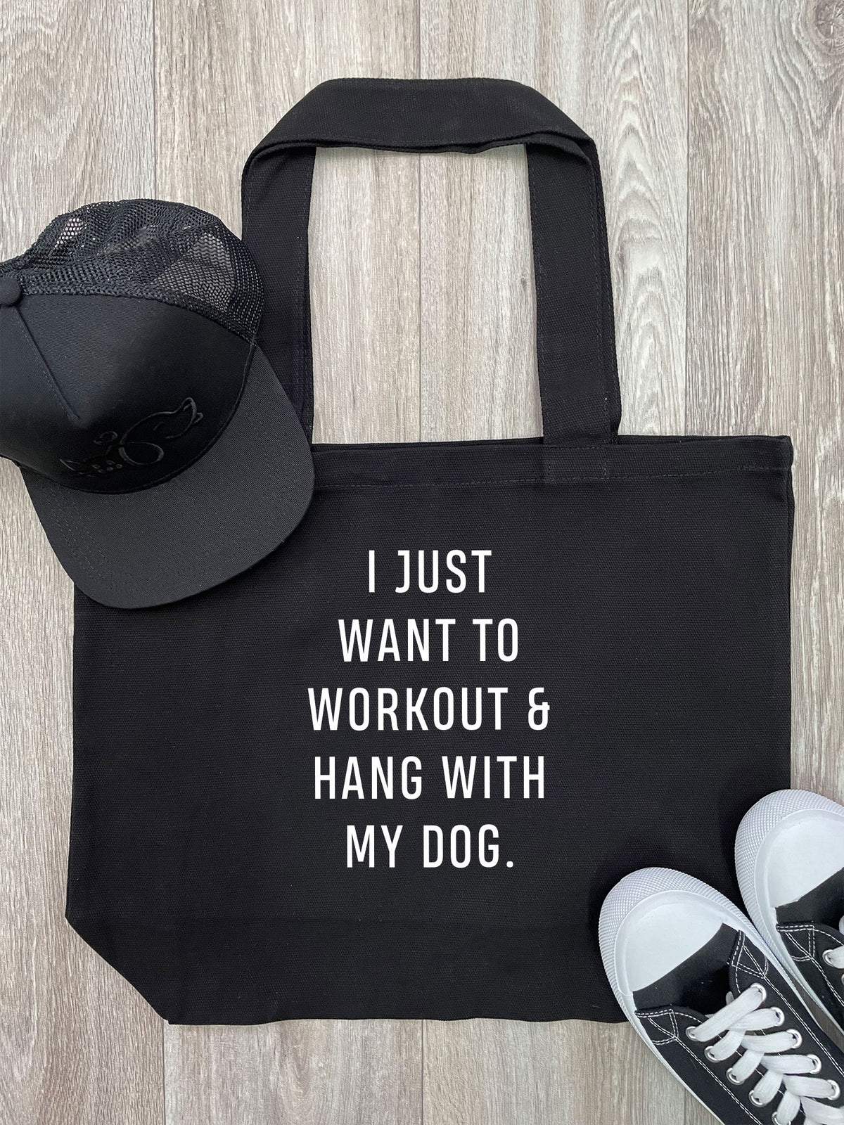 Workout &amp; Hang With My Dog Stella Tote Bag