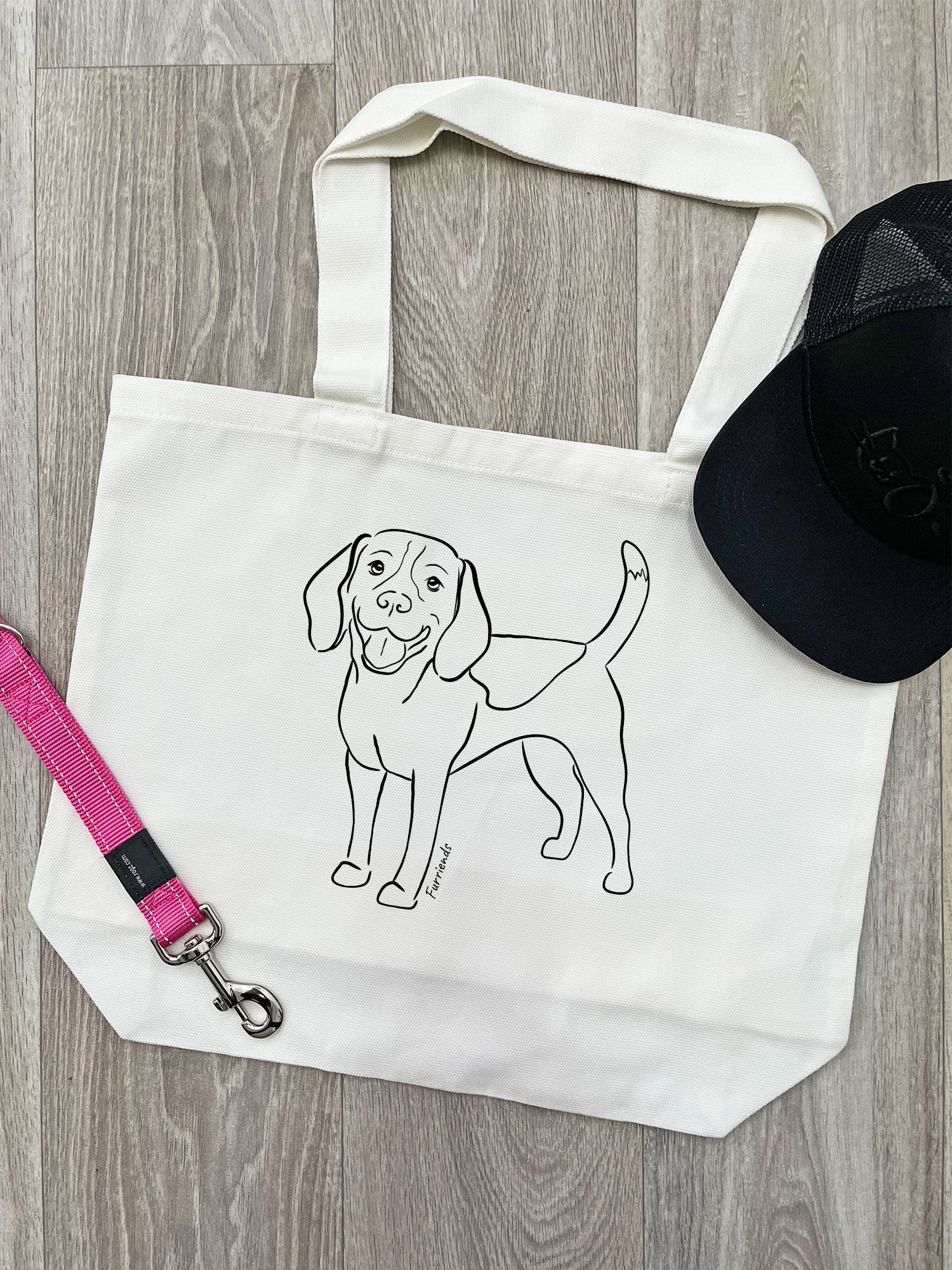 Beagle Cotton Canvas Shoulder Tote Bag