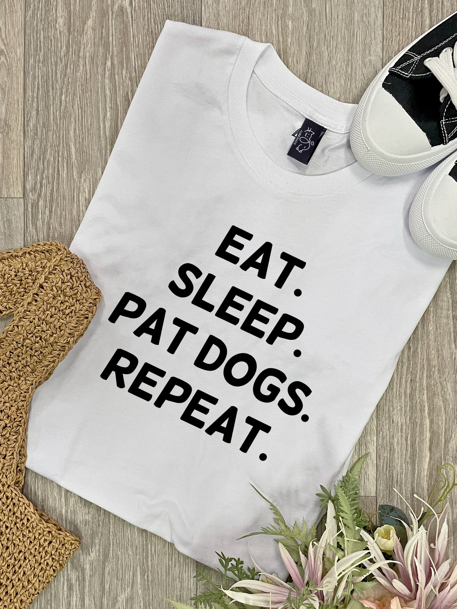 Eat. Sleep. Pat Dogs. Repeat. Ava Women's Regular Fit Tee