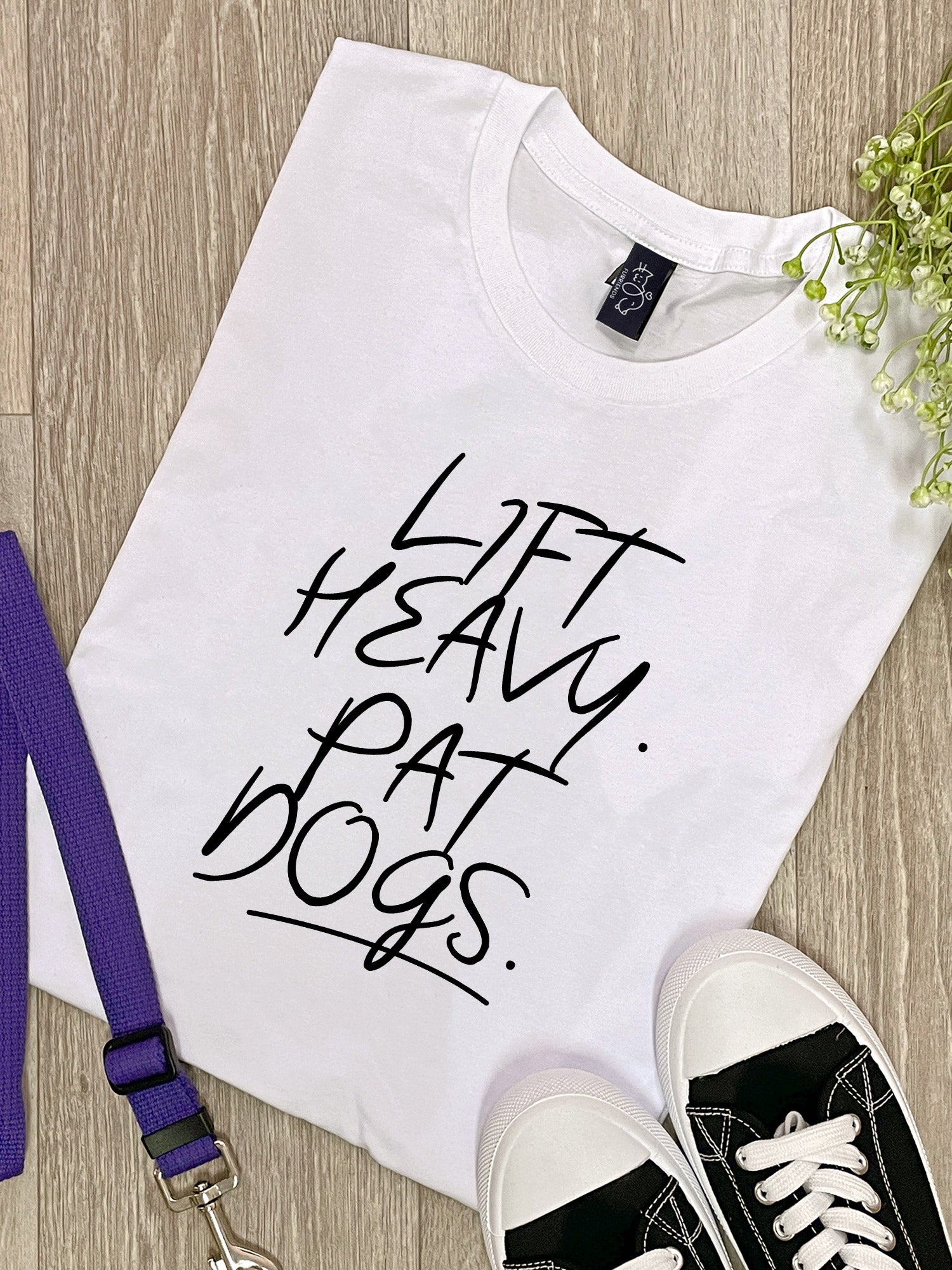 Lift Heavy. Pat Dogs. Ava Women's Regular Fit Tee