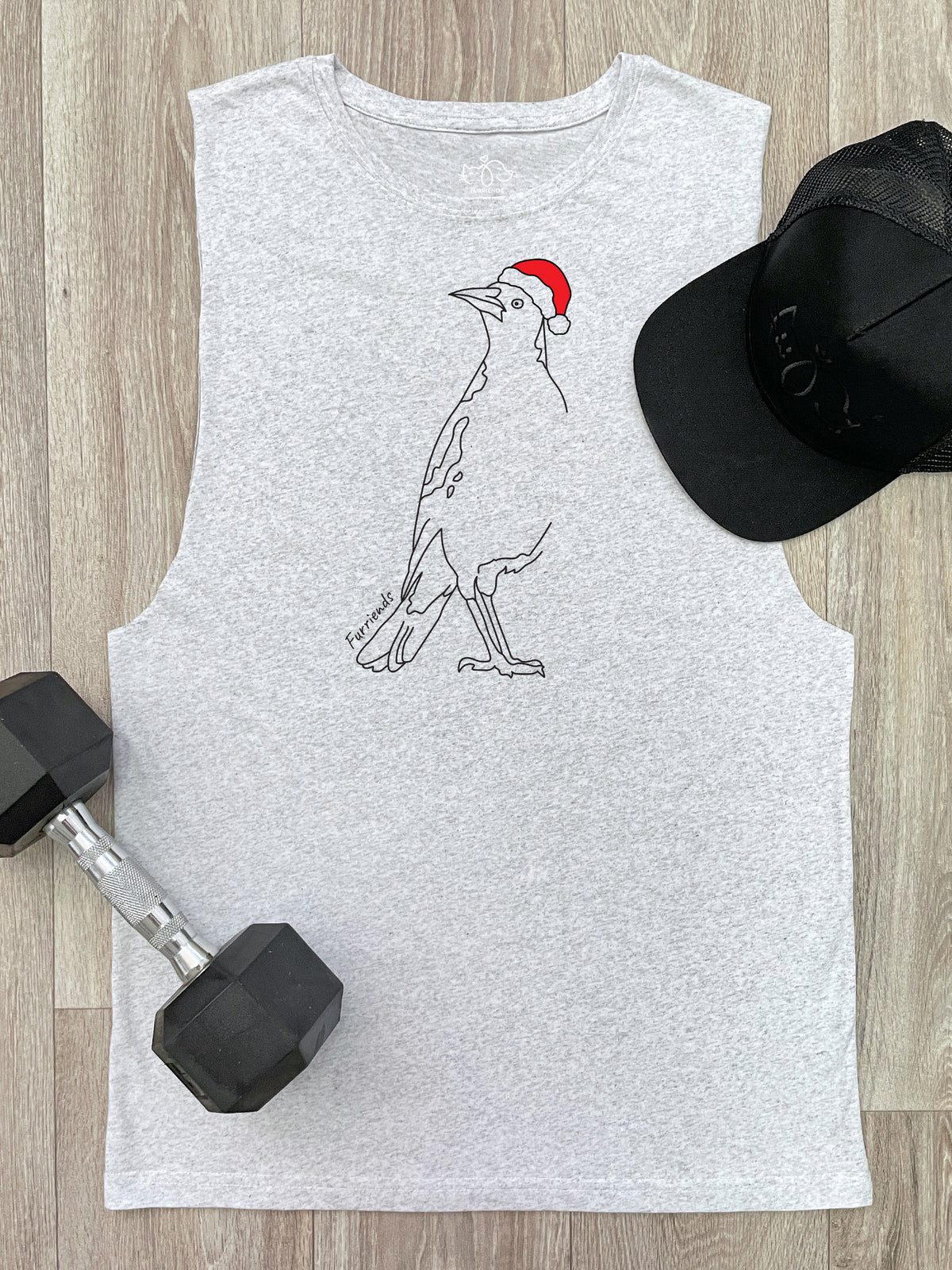 Australian Magpie - Christmas Edition Axel Drop Armhole Muscle Tank