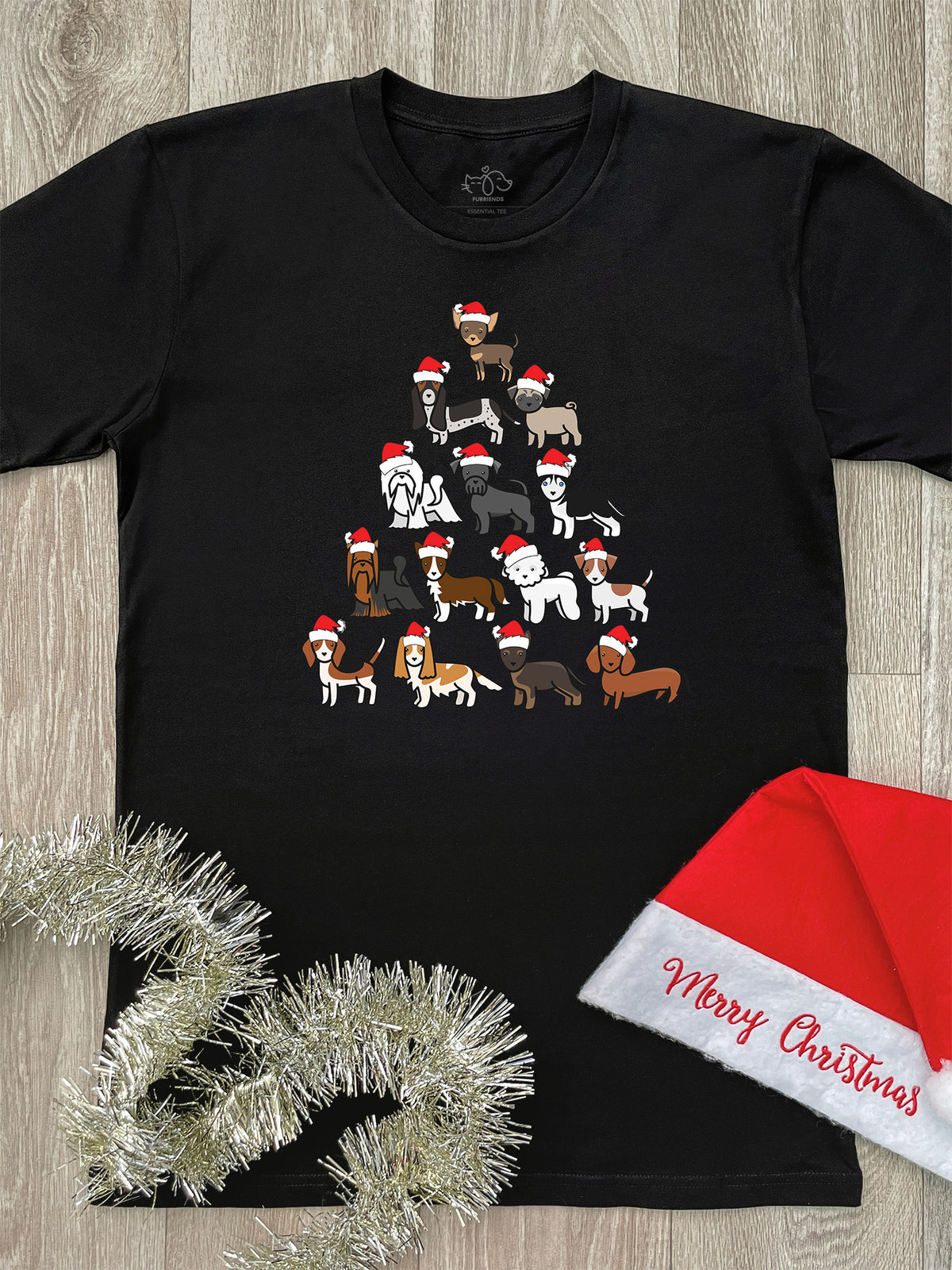 Merry Woofmas Tree Essential Unisex Tee