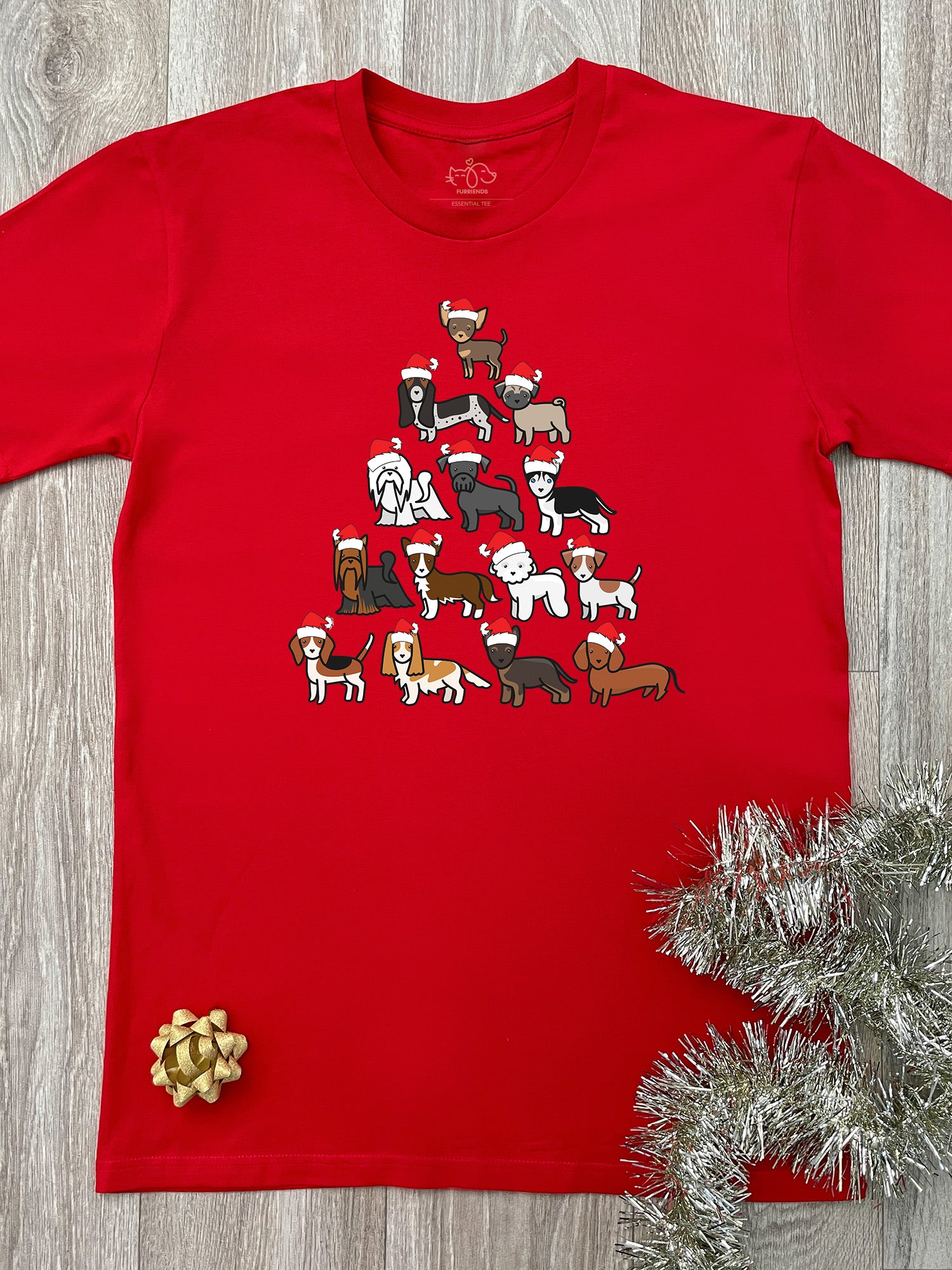 Merry Woofmas Tree Essential Unisex Tee