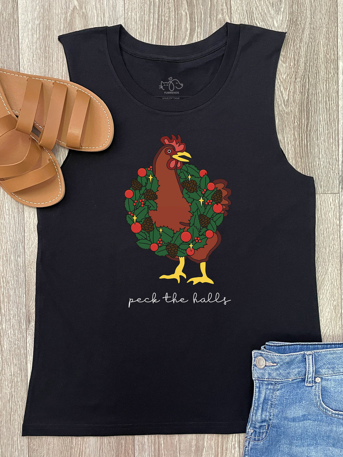 Peck The Halls Marley Tank