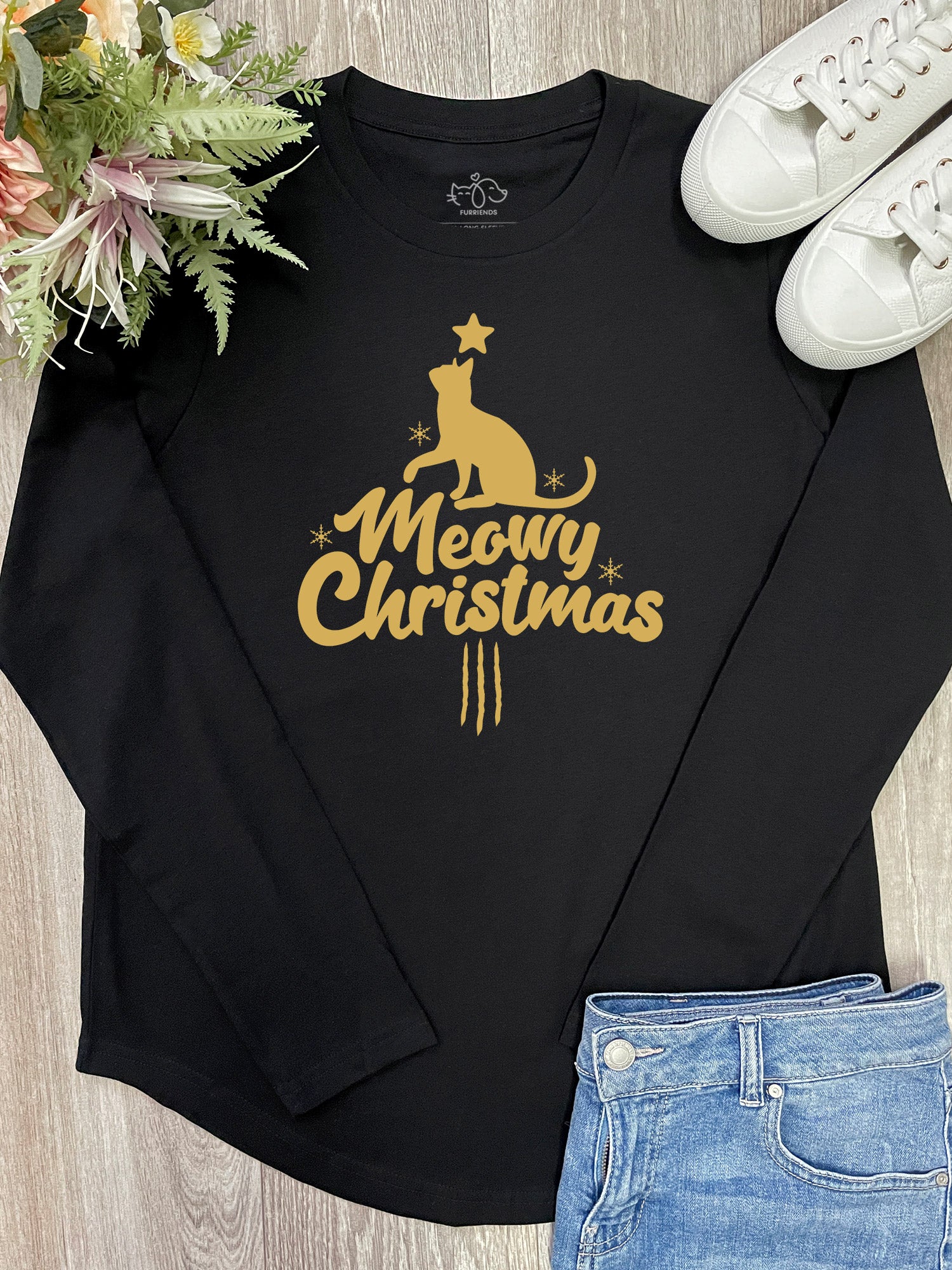 Meowy christmas clearance t shirt