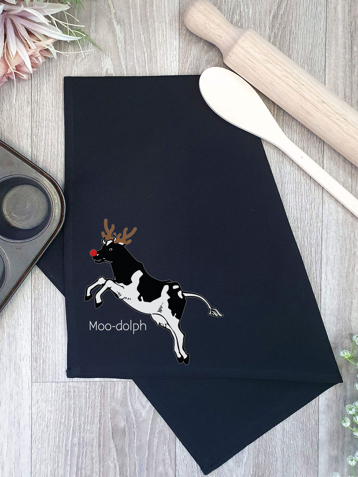 Moo-dolph Tea Towel