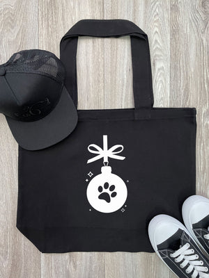 Pet Lovers Christmas Cotton Canvas Shoulder Tote Bag