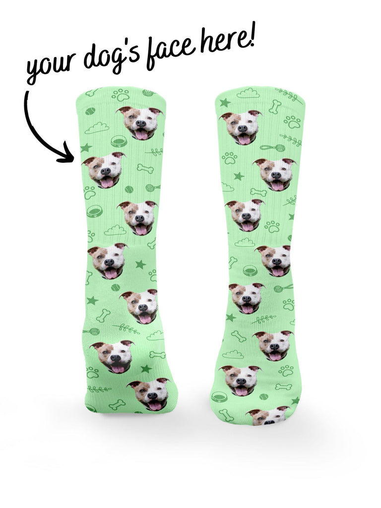 Custom Dog Face Crew Socks Furriends Australia