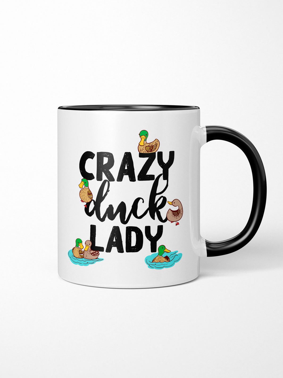 Crazy Duck Lady Ceramic Mug