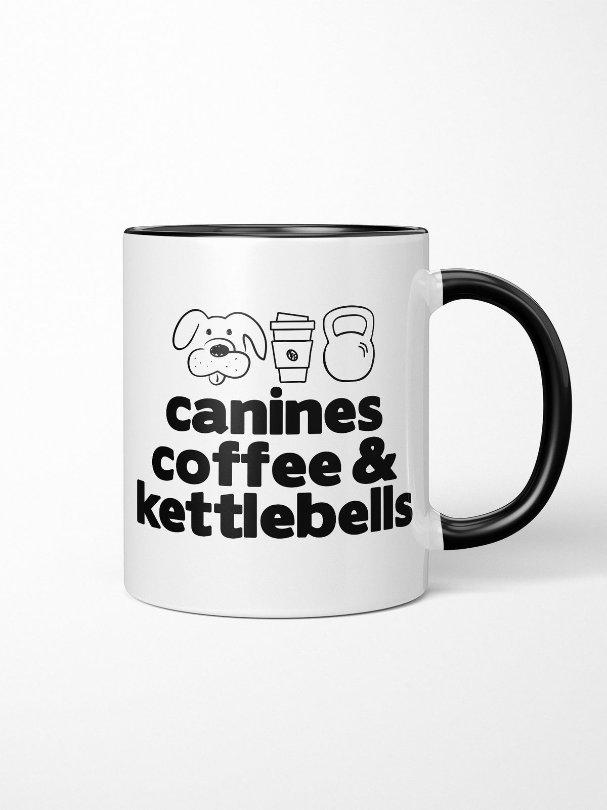 Canines, Coffee &amp; Kettlebells Ceramic Mug