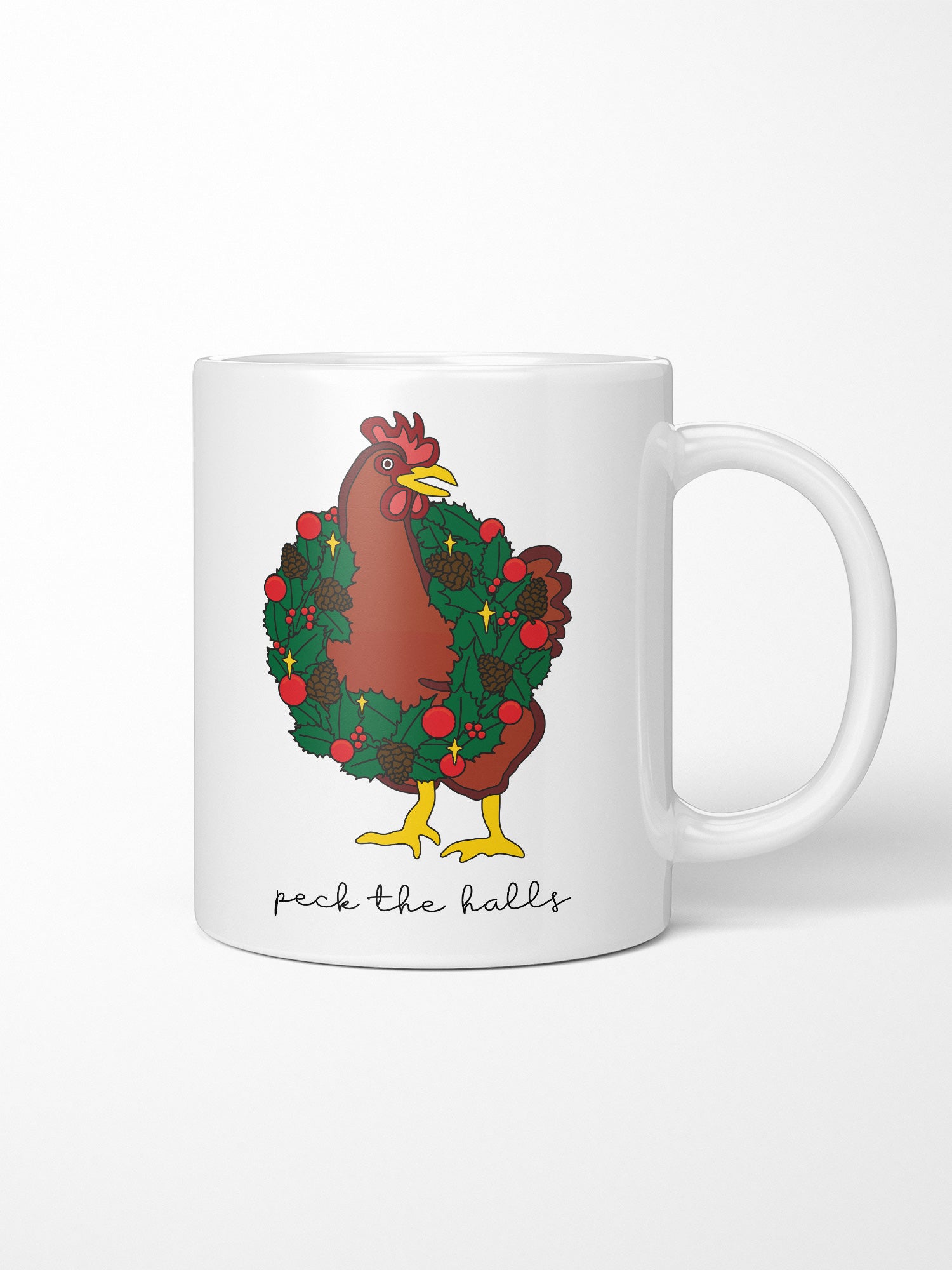 Peck The Halls Ceramic Two Tone Mug