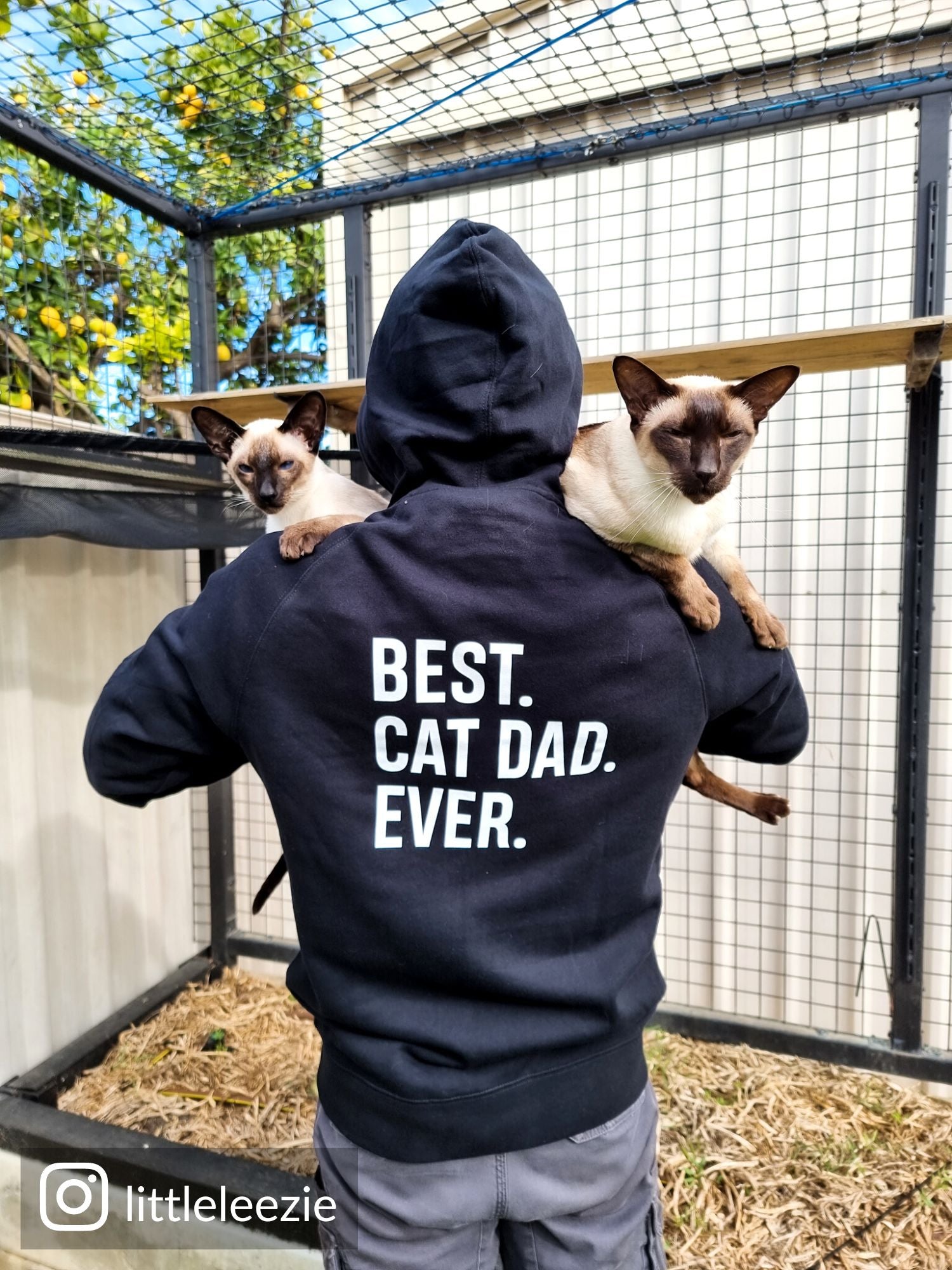 Best. Cat Dad. Ever. Zip Front Hoodie