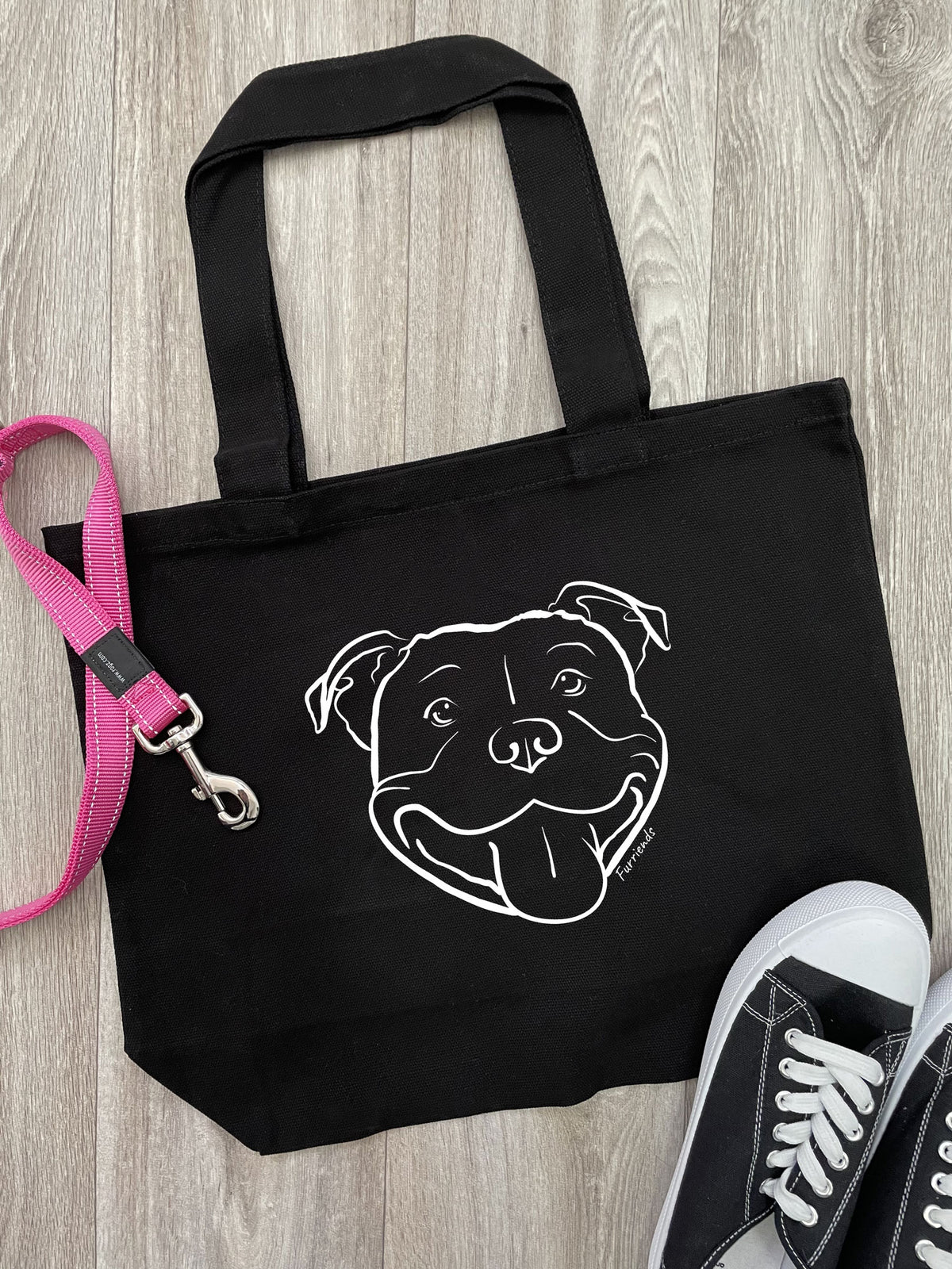 Staffordshire Bull Terrier Cotton Canvas Shoulder Tote Bag