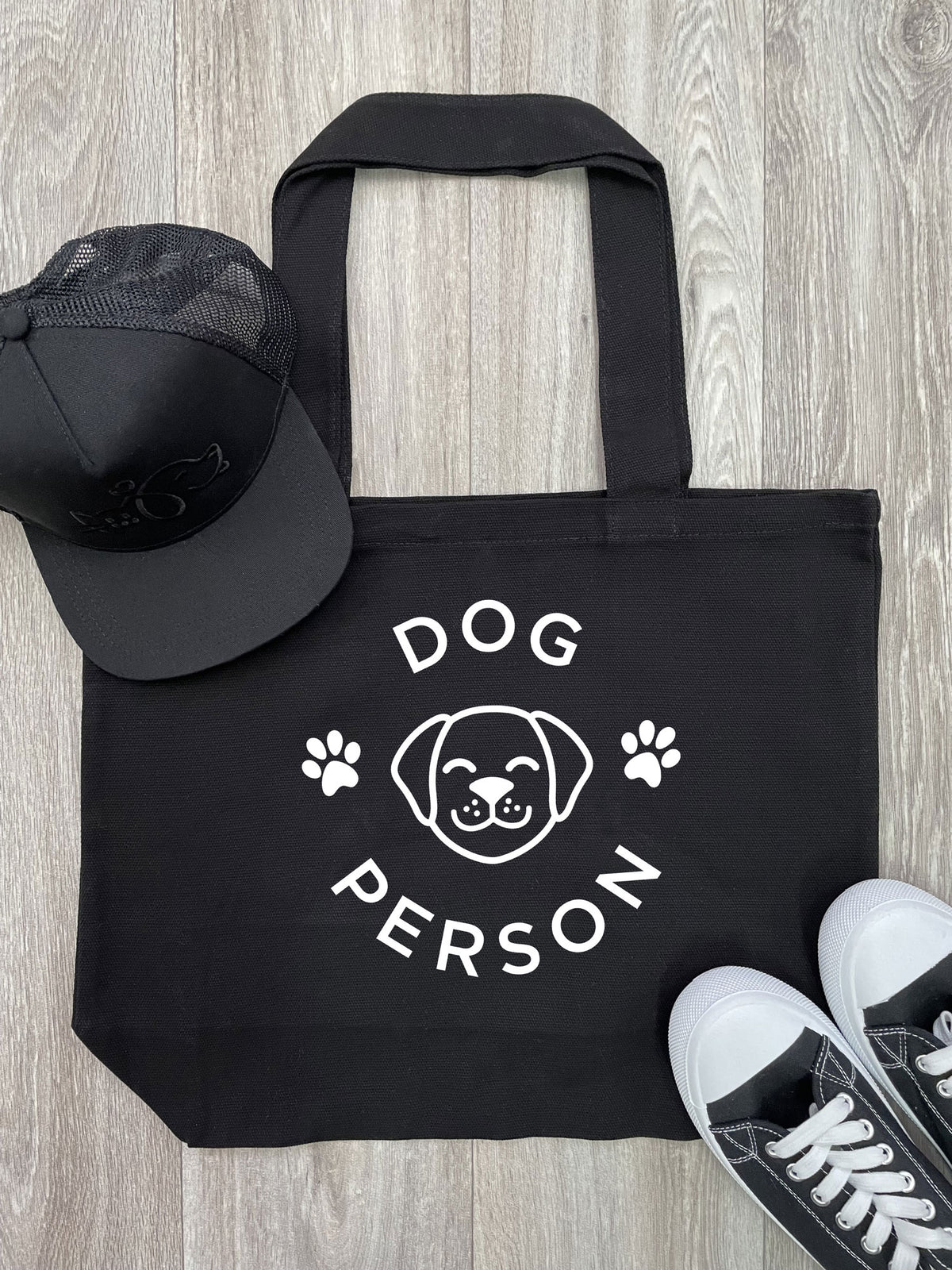 Dog Person Cotton Canvas Shoulder Tote Bag