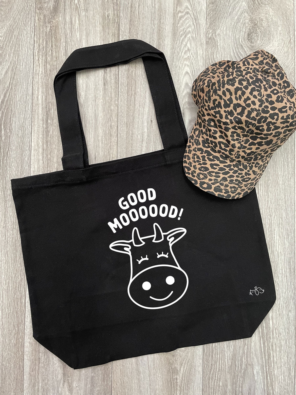 Good Moooood Cotton Canvas Shoulder Tote Bag