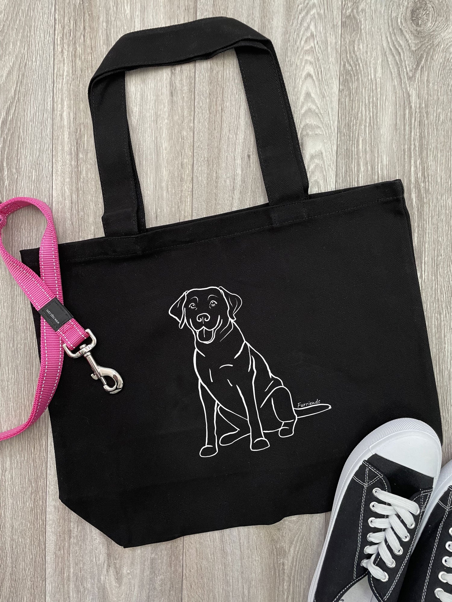 Labrador Cotton Canvas Shoulder Tote Bag