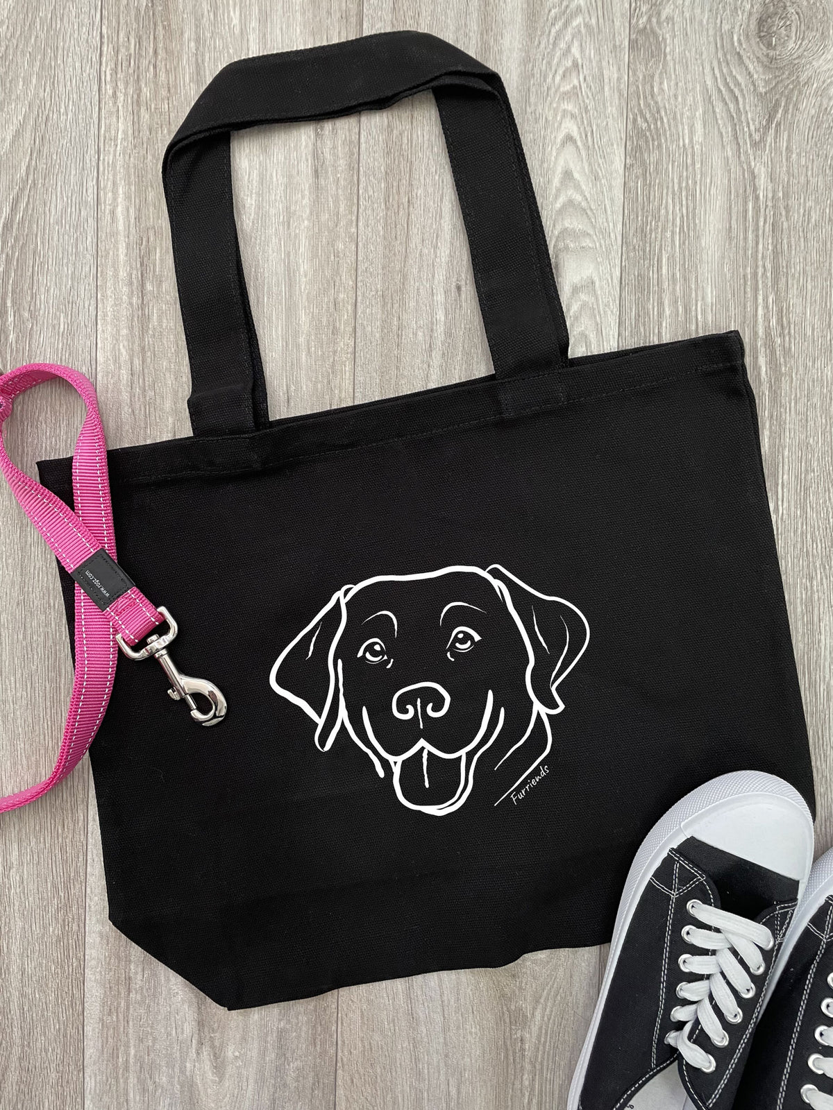 Labrador Cotton Canvas Shoulder Tote Bag