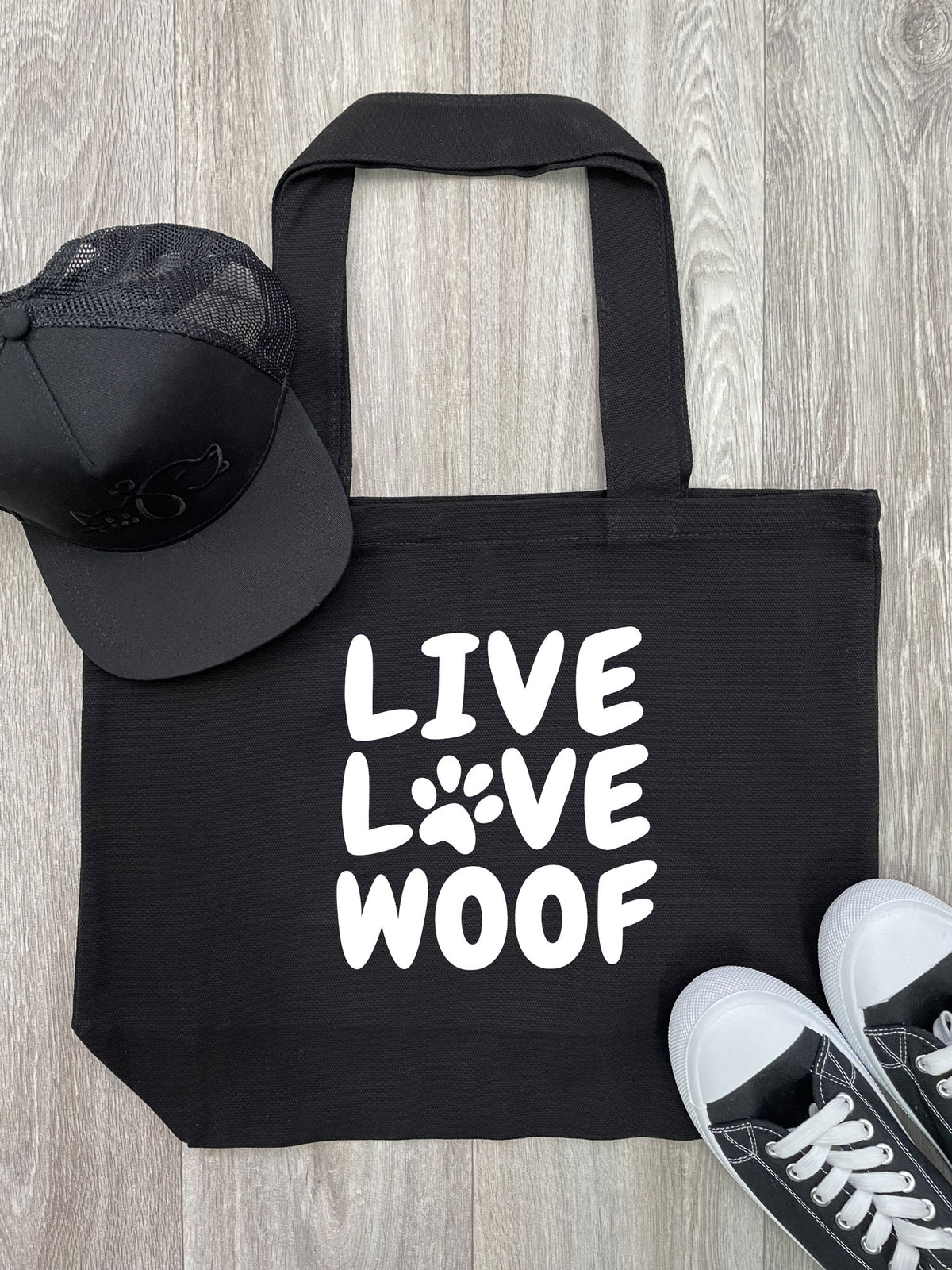 Live Love Woof Stella Tote Bag