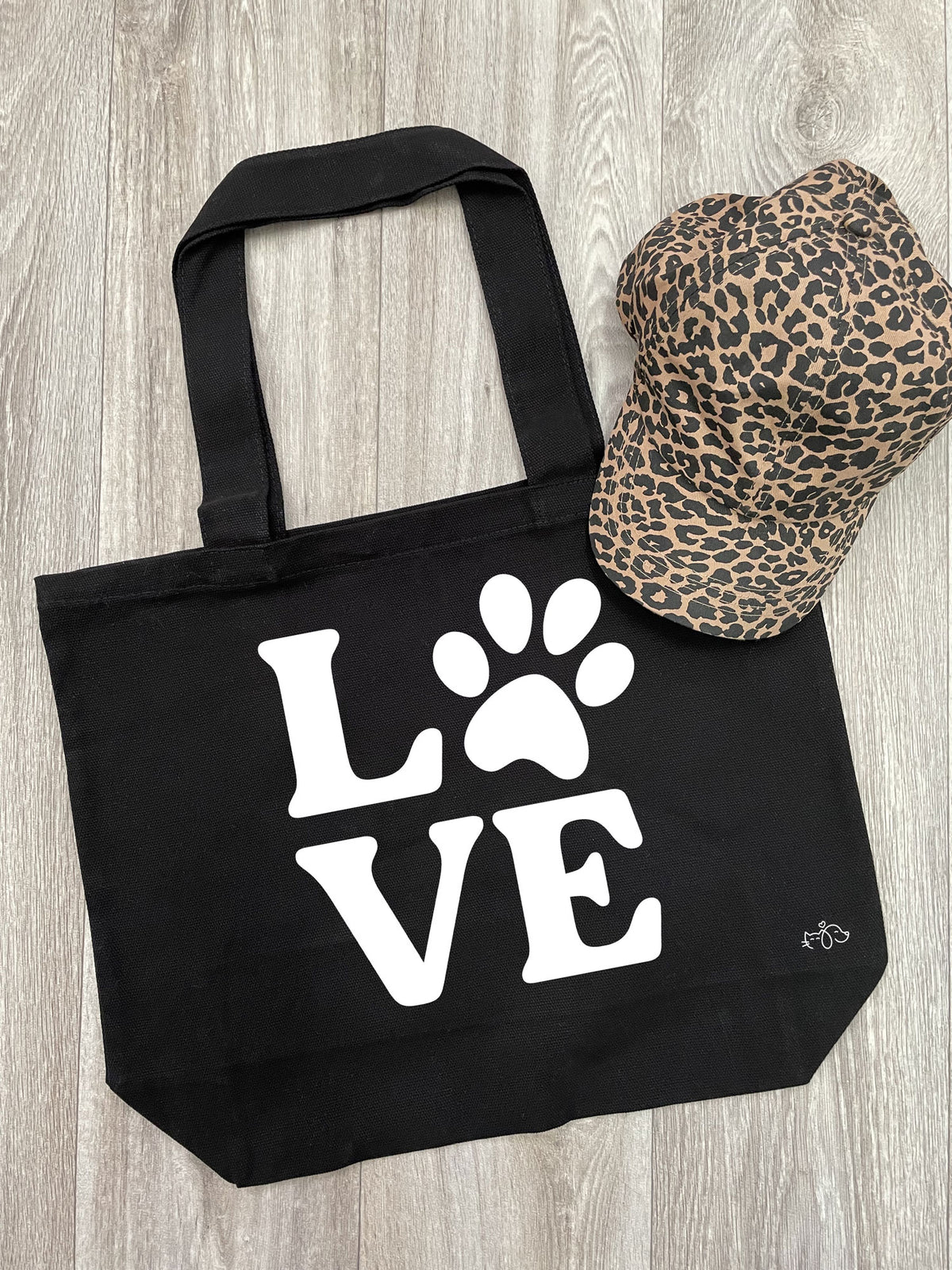 Love Cotton Canvas Shoulder Tote Bag