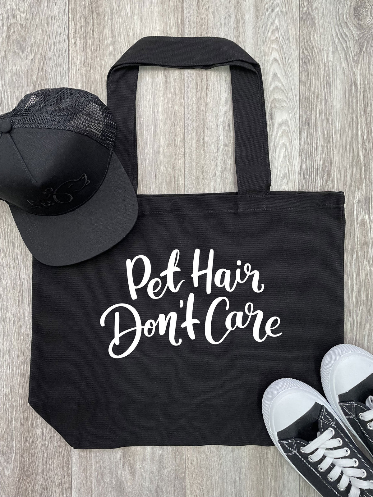 Pet Hair Don&#39;t Care Cotton Canvas Shoulder Tote Bag