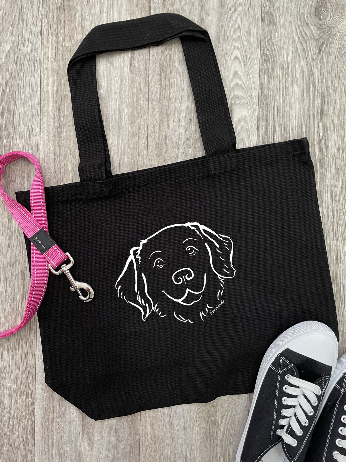 Golden Retriever Cotton Canvas Shoulder Tote Bag